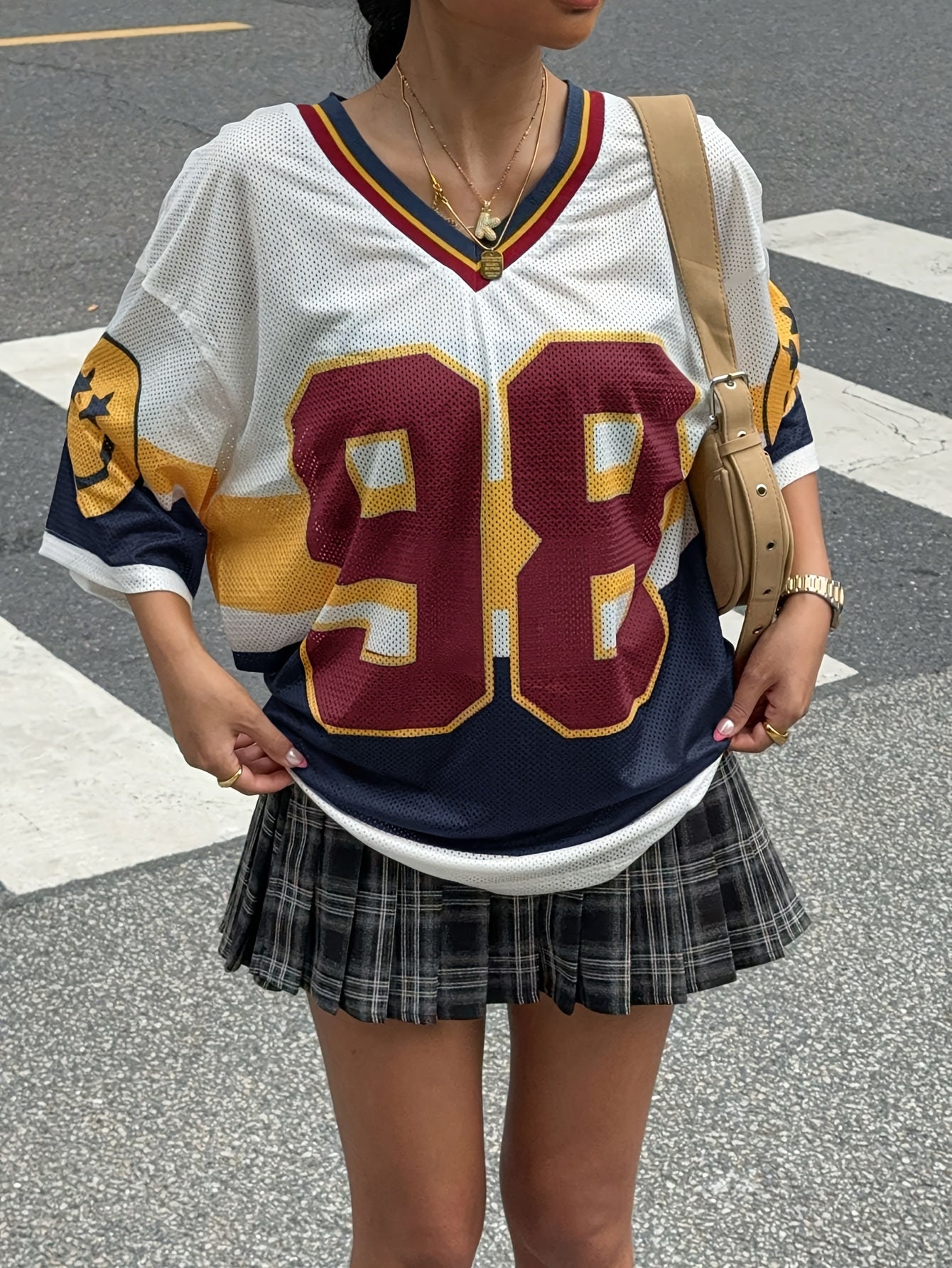 Women'S New Letter & Numeral Print Sweatshirt