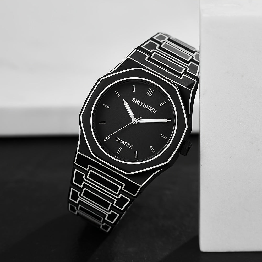 Stylish Creative Men's Watch Trendy Lines Men's Quartz Watch Suitable for Daily Life and Sports Gift Giving