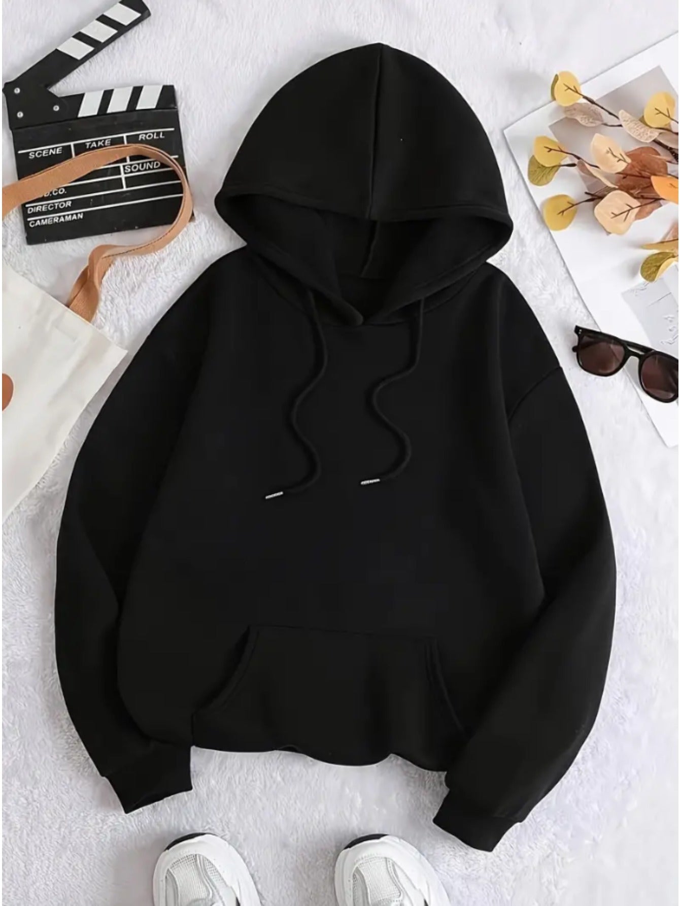 Women'S Casual Polyester Hoodie with Graphic Print, Drawstring Hooded Sweatshirt, All-Season Knit Fabric, 250g/m², Cartoon Pattern, Winter & Fall Fashion Clothing