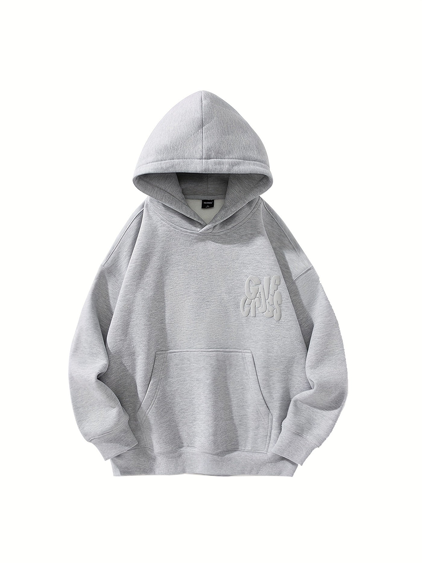Relaxed Fit Streetwear Hoodie - Soft Cotton Blend, Kangaroo Pocket, Long Sleeve, Loose Letters Print, Perfect for Outdoor Activities and Casual Daily Wear