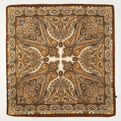 1pc Women's Luxurious Elegant Fashion Color Block Printed Bandana Scarf, 70*70cm, Suitable for Daily Wear, Best Choice for Gift