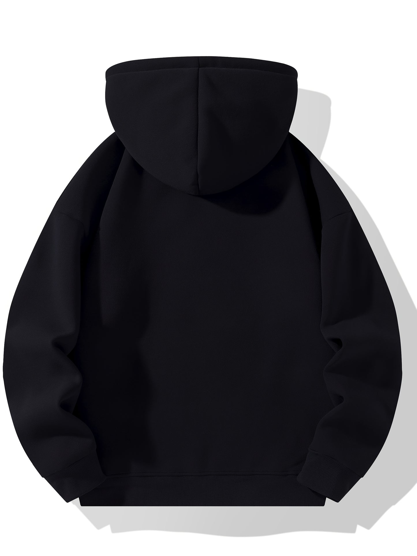 [Navy Blue Sweatshirt] Soft Polyester Navy Blue Hooded Sweatshirt | Full-Zip Design, Long Sleeve, Casual & Outdoor Wear for Spring/Fall