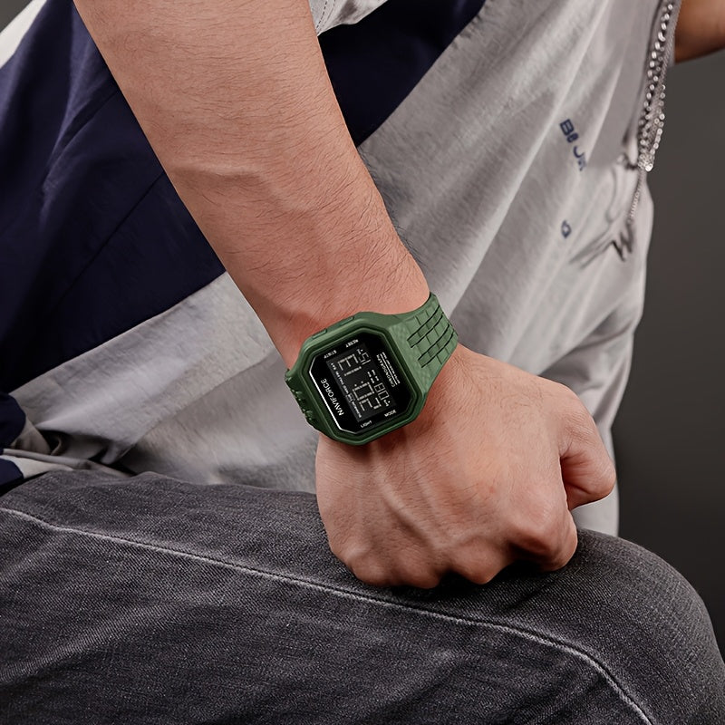 Men'S Digital Watch, Men'S Sports Watch. Silicone Strap Men'S Stylish Watch.
