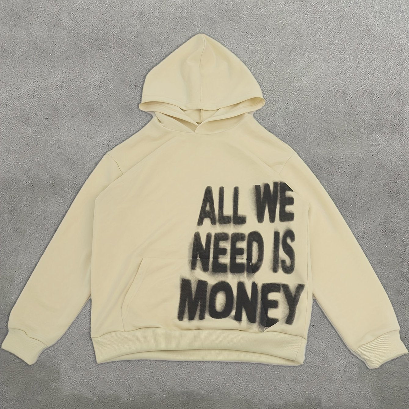 [Perfect Fall Winter Hoodie] Vintage-Inspired Letter Print Hoodie for Women - Casual Long Sleeve, Kangaroo Pocket Pullover, Perfect for Fall & Winter