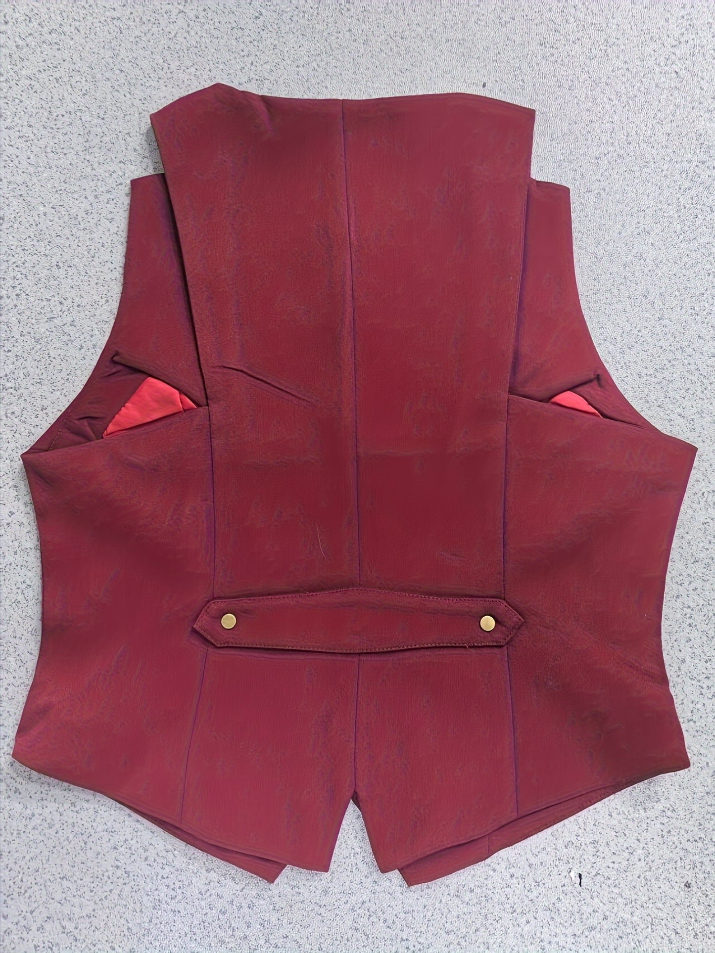 Elegant Women'S Black V-Neck Vest with Pearl Detail - Casual Polyester Sleeveless Jacket, All-Season Wear