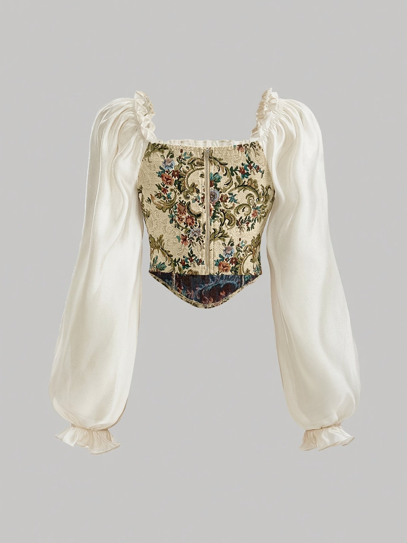 New Spring And Summer Collection, Stylish And Casual, Perfect for Vacations, Featuring a Floral Print with Ruffled Puff Sleeves.