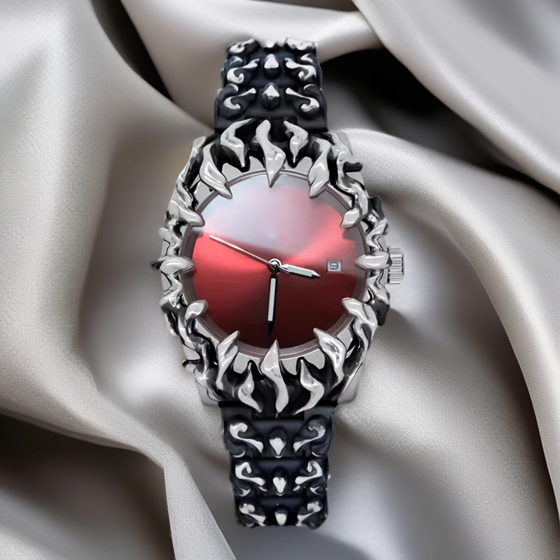 [Vintage Watch] PINTIME Men's Vintage Fashion Quartz Watch | Round Dial, Alloy Case, Pointer Date Display, Battery Powered | for Men, Birthday Gift, Father's Day, Mardi Gras Day, Campus Wear