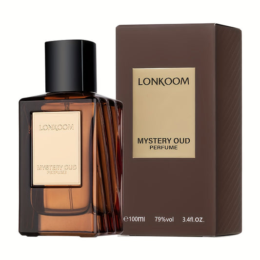 LONKOOM Men's Eau De Parfum - 3.36oz, Refreshing & Long-Lasting Scent with Oriental Wood, Vanilla, Pepper, Vetiver, Tonka Bean & Amber Notes - Perfect Father's Day Gift