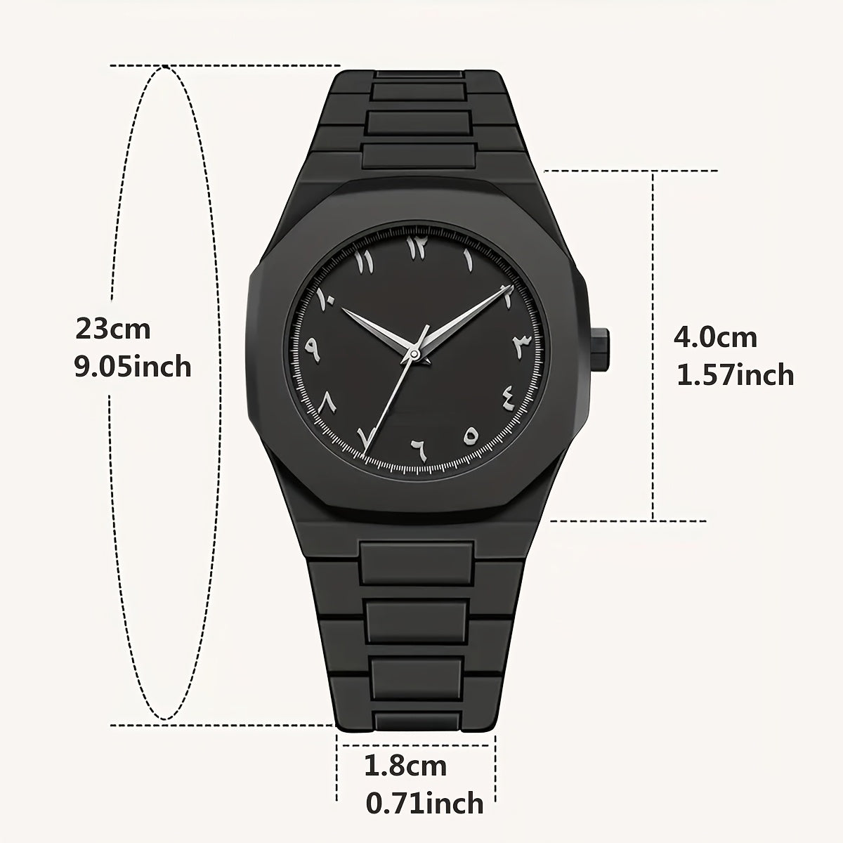 1pc PINTIME Fashionable Men'S Round Quartz Watch - Lightweight, Waterproof, Black Dial with White Markers & Hands, Silicone Strap, Button Battery, Everyday Watch|Minimalist Watch|Durable Watch