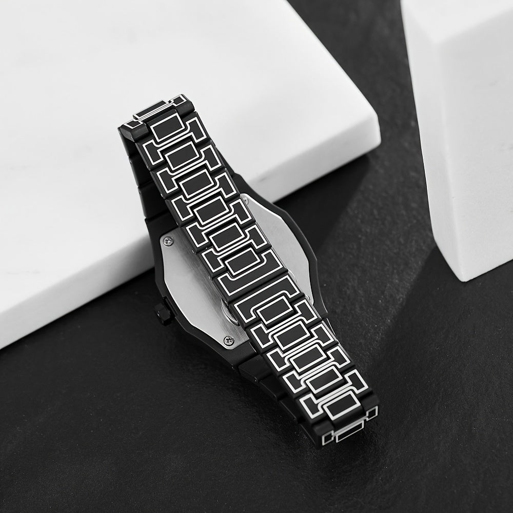 Stylish Creative Men's Watch Trendy Lines Men's Quartz Watch Suitable for Daily Life and Sports Gift Giving