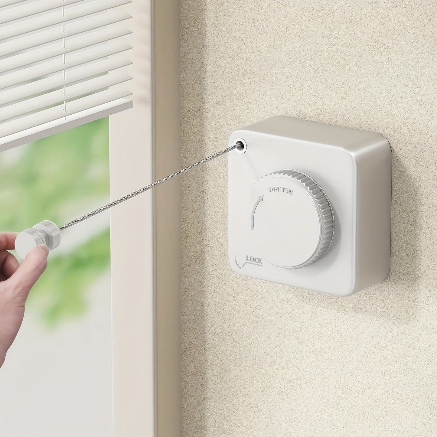 1pc Heavy-Duty Telescopic Indoor/Outdoor Clothesline - Wall-Mounted Stainless Steel, 4.6 meter Long, Space-Saving Design for Efficient Laundry Drying, Laundry Drying Solution|Modern Wall Mount|Durable Clothesline, Clothes Dry