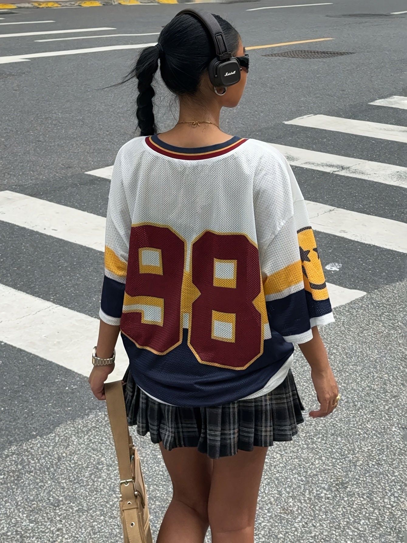 Women'S New Letter & Numeral Print Sweatshirt