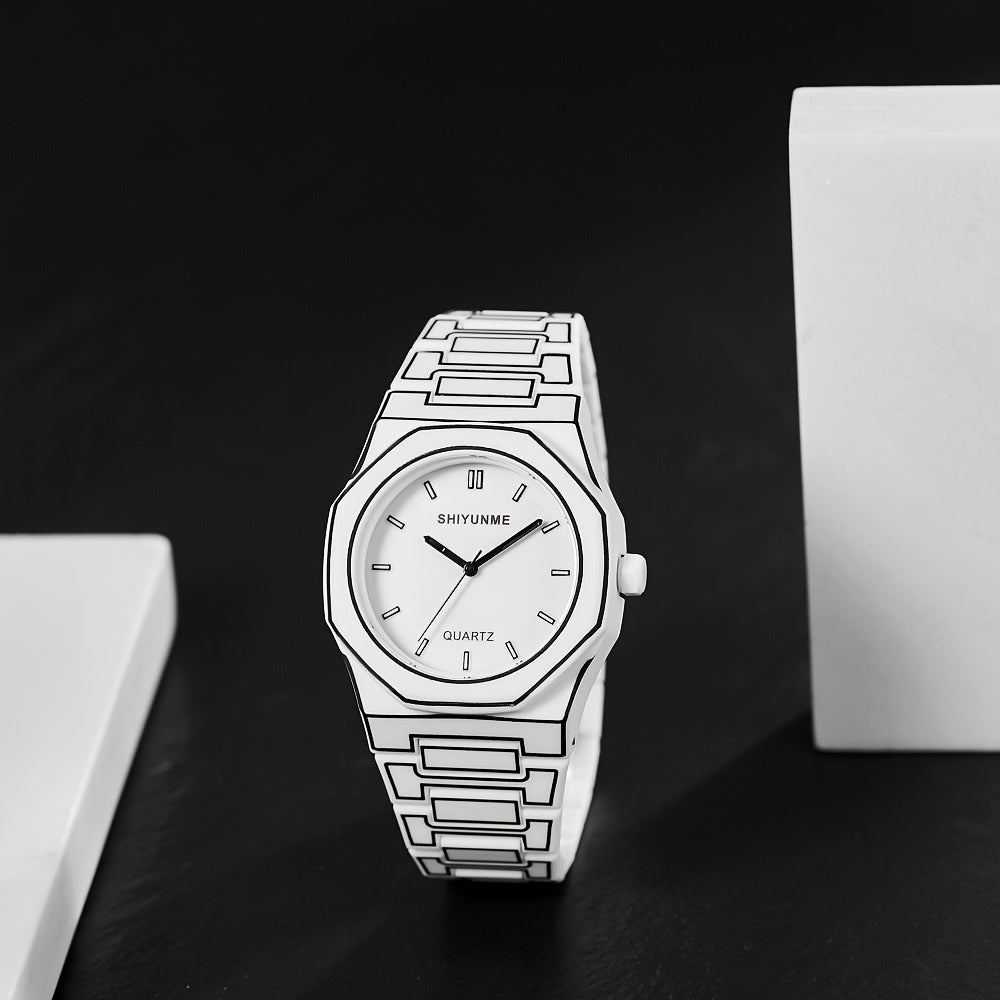 Stylish Creative Men's Watch Trendy Lines Men's Quartz Watch Suitable for Daily Life and Sports Gift Giving