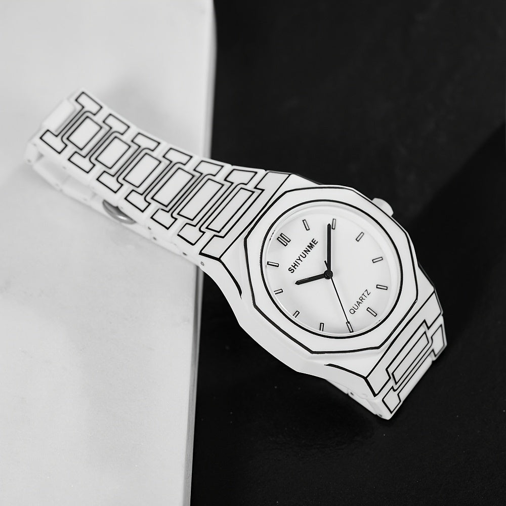 Stylish Creative Men's Watch Trendy Lines Men's Quartz Watch Suitable for Daily Life and Sports Gift Giving